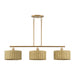 Livex Lighting - 60585-48 - Three Light Linear Chandelier - Weavington - Antique Gold Leaf