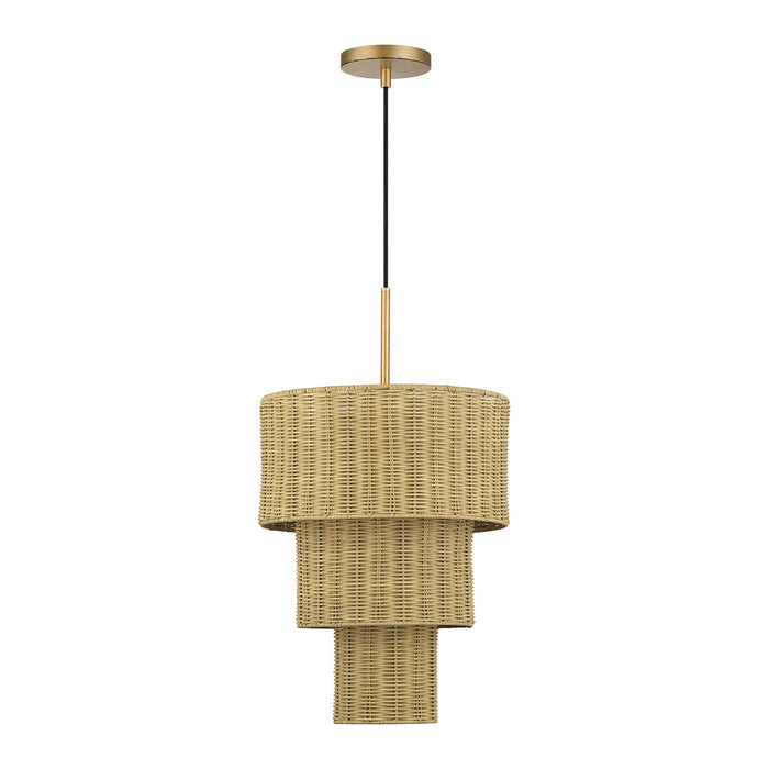 Livex Lighting - 60595-48 - Two Light Pendant - Weavington - Antique Gold Leaf