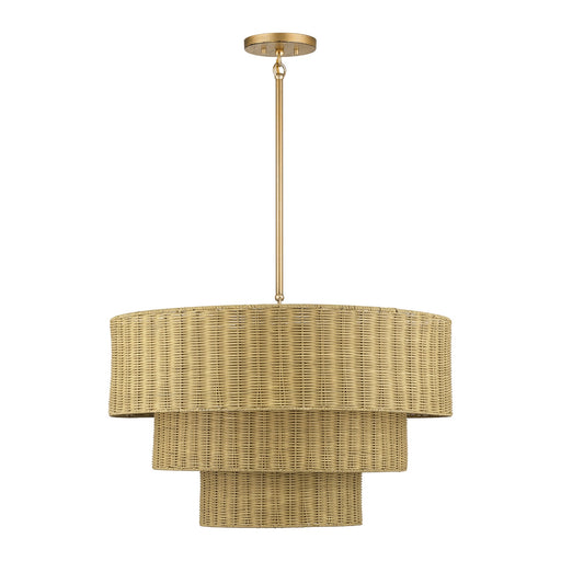 Livex Lighting - 60596-48 - Six Light Chandelier - Weavington - Antique Gold Leaf