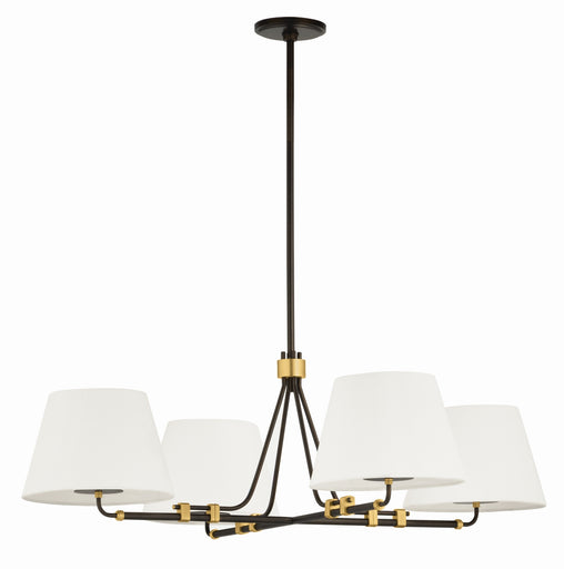 Crown Heights Four Light Chandelier Aged Brass