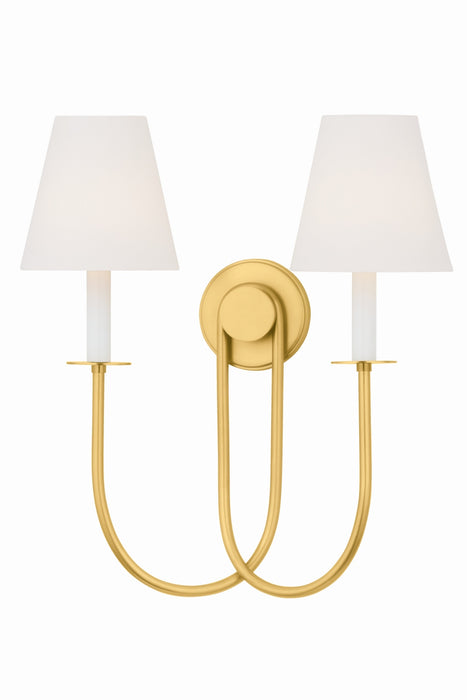 Hudson Valley - 4082-AGB - Two Light Wall Sconce - Midtown - Aged Brass