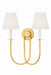 Hudson Valley - 4082-AGB - Two Light Wall Sconce - Midtown - Aged Brass