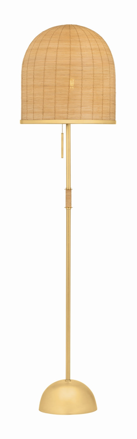 Hudson Valley - L9864-AGB - One Light Floor Lamp - Darfield - Aged Brass