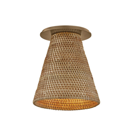 Menifee One Light Flush Mount Patina Brass