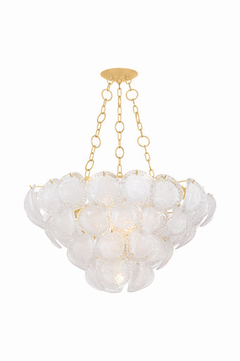 Cedar Hill Nine Light Chandelier Vintage Gold Leaf