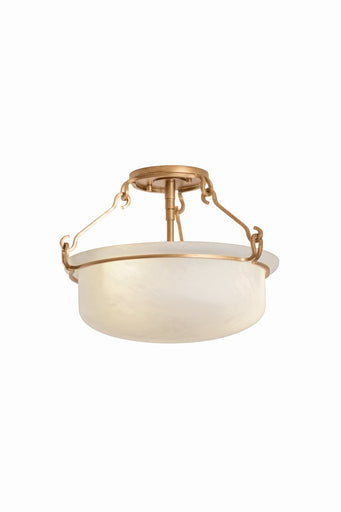 Lowerre Two Light Semi Flush Mount Patina Gold Leaf