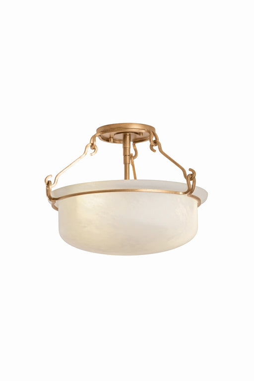 Hudson Valley - 1552-PGL - Two Light Semi Flush Mount - Lowerre - Patina Gold Leaf