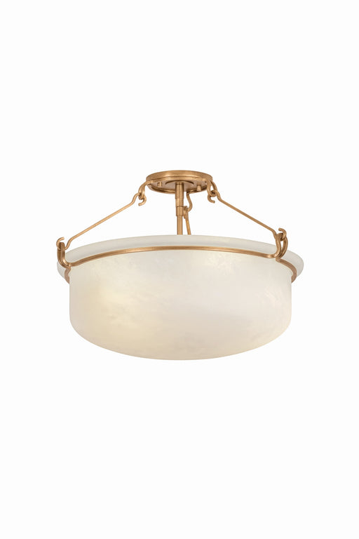 Hudson Valley - 1553-PGL - Three Light Semi Flush Mount - Lowerre - Patina Gold Leaf