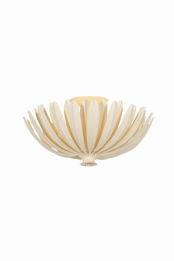 Whitfield Three Light Semi Flush Mount Cream Plaster
