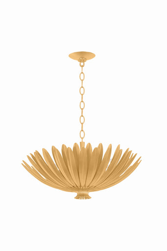 Whitfield Four Light Chandelier Vintage Gold Leaf