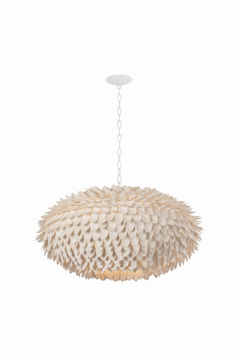 Alsen Six Light Pendant White Plaster