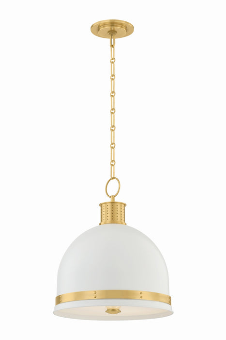 Hudson Valley - 2132-AGB/SWH - Two Light Pendant - Briscoe - Aged Brass