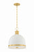 Hudson Valley - 2132-AGB/SWH - Two Light Pendant - Briscoe - Aged Brass