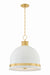 Hudson Valley - 2133-AGB/SWH - Three Light Pendant - Briscoe - Aged Brass