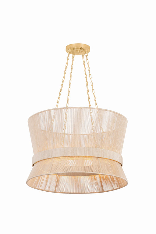 Hudson Valley - 3124-VGL - LED Pendant - Ocean Hill - Vintage Gold Leaf