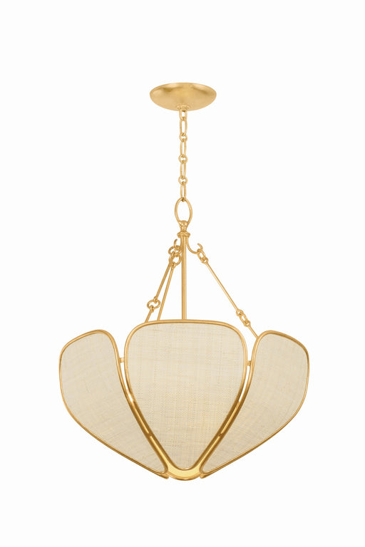 Hudson Valley - 3920-VGL - Three Light Pendant - Bayville - Vintage Gold Leaf