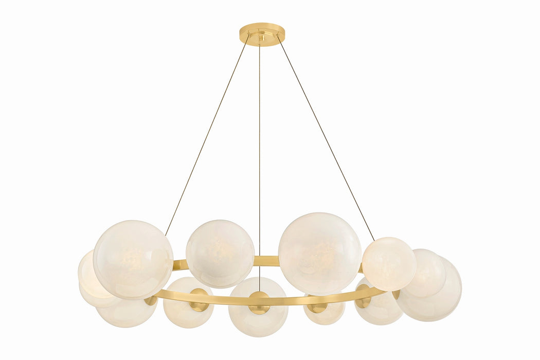 Hudson Valley - 5555-AGB - 13 Light Chandelier - Pacama - Aged Brass
