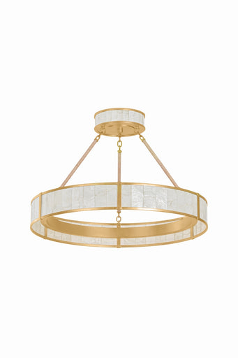 Halcott LED Chandelier Vintage Gold Leaf
