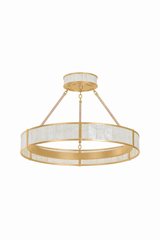 Hudson Valley - 6930-VGL - LED Chandelier - Halcott - Vintage Gold Leaf