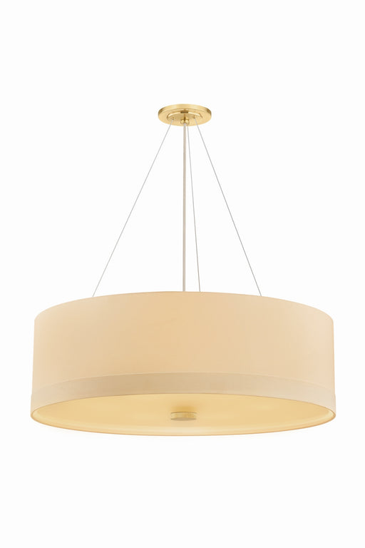 Hudson Valley - 8934-AGB - Six Light Pendant - Ashland - Aged Brass