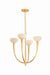 Hudson Valley - 9023-VGL - Four Light Chandelier - Maywood - Vintage Gold Leaf