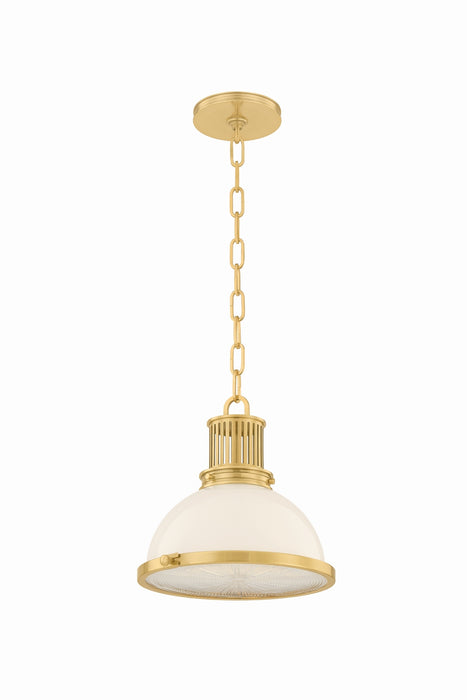 Hudson Valley - 9309-AGB - One Light Pendant - Pinesbridge - Aged Brass