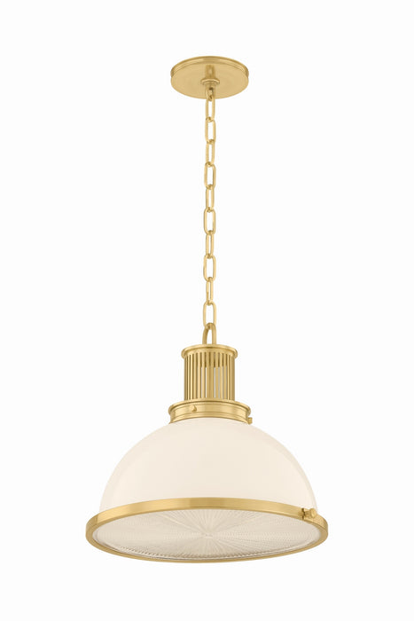 Hudson Valley - 9315-AGB - One Light Pendant - Pinesbridge - Aged Brass
