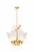 Hudson Valley - 9526-VGL - Six Light Chandelier - Forest Glen - Vintage Gold Leaf