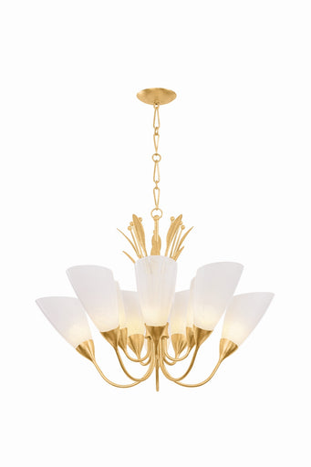 Forest Glen One Light Chandelier Vintage Gold Leaf