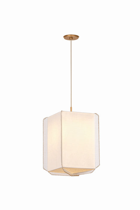 Hudson Valley - AH4431-PGL - One Light Pendant - Louise - Patina Gold Leaf
