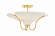 Hudson Valley - AH4619-AGB - Three Light Semi Flush Mount - Gerhard - Aged Brass