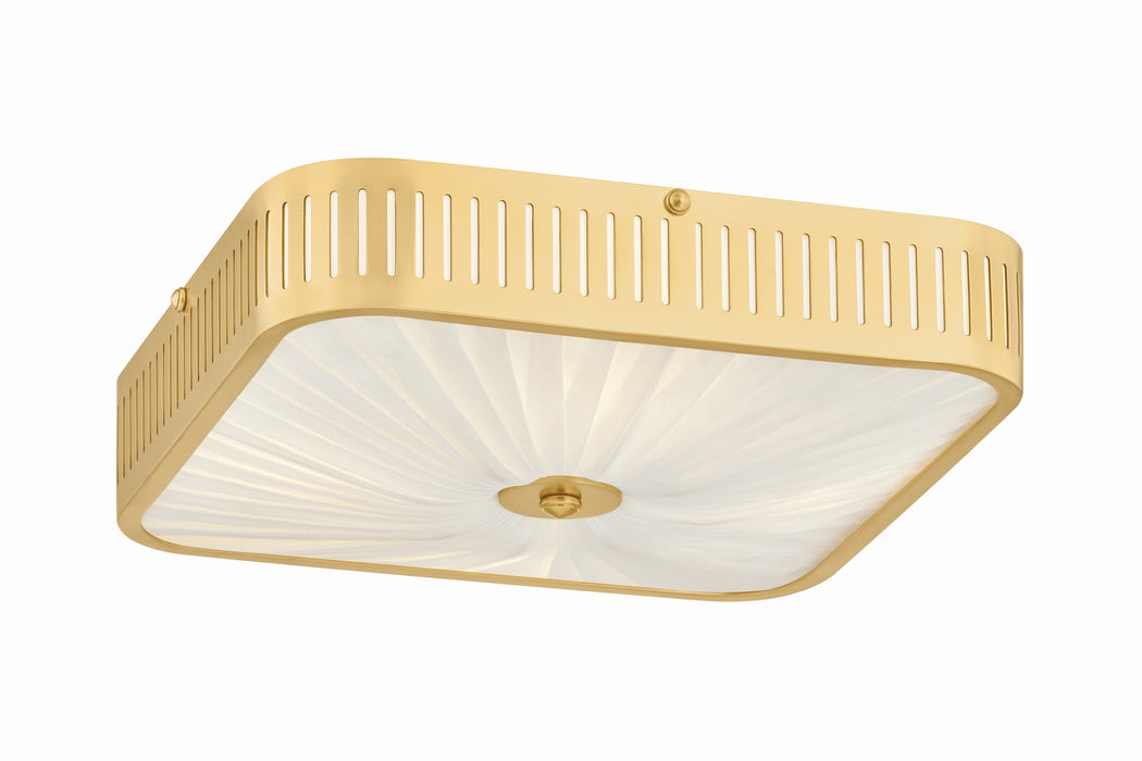 Hudson Valley - AH4704-AGB - Four Light Semi Flush Mount - Henri - Aged Brass