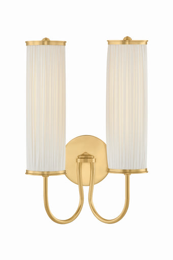 Elaine Two Light Wall Sconce Aged Brass