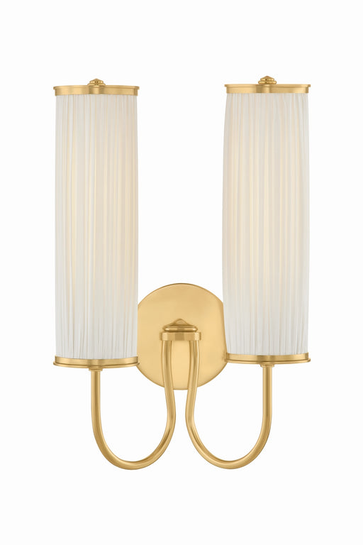 Hudson Valley - AH5017-AGB - Two Light Wall Sconce - Elaine - Aged Brass