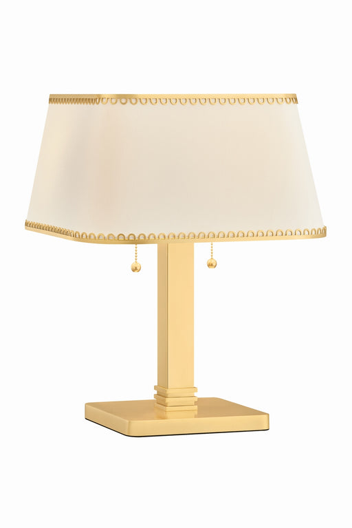 Hudson Valley - AHL8419-AGB - Two Light Table Lamp - Claude - Aged Brass