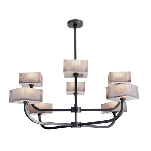 Louis Eight Light Chandelier English Bronze