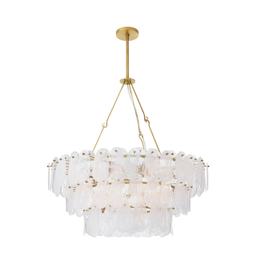 Leon Seven Light Chandelier White Glaze
