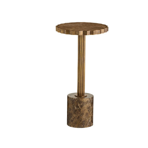 Mabel Accent Table Brown Emperador