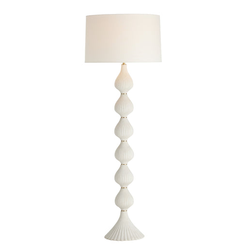 Nicole One Light Floor Lamp Ivory
