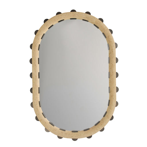 Nicolai Mirror Faux Travertine