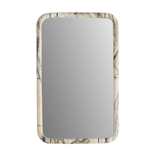 Trevino Mirror Gray Flower