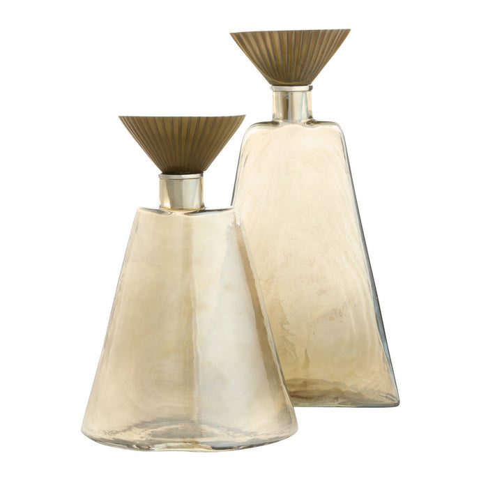 Arteriors - ARI25 - Decanters, Set of 2 - Mariah - Antique Brass