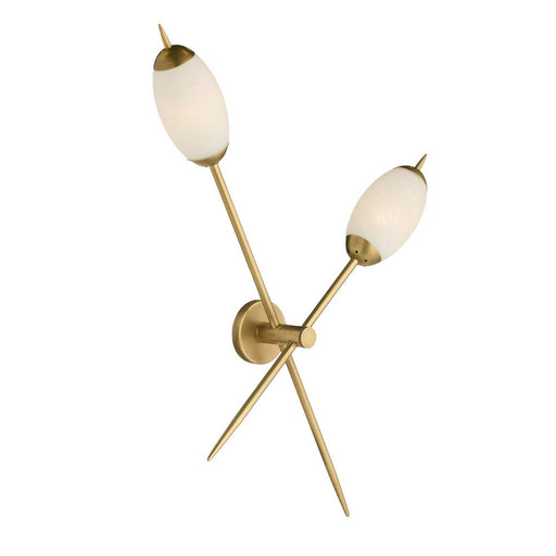 Natalia Two Light Wall Sconce Antique Brass
