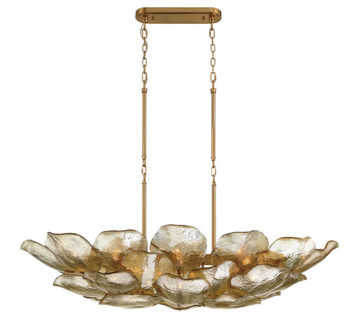 Corato 26 Light Island Chandelier Brushed Brass