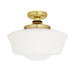 Mullan Lighting - MLBCF006POLBRS - One Light Flush Mount - Anath - Polished Brass