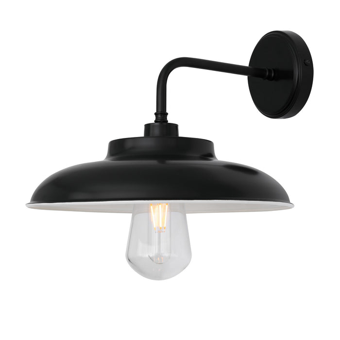 Mullan Lighting - MLBWL005PCMBKCL - One Light Wall Sconce - Darya - Matt Black & White Inner