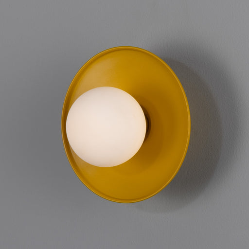 Aosta One Light Wall Sconce Honey Yellow