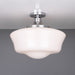 Mullan Lighting - MLCF03POLCHR - One Light Flush Mount - Schoolhouse - Polished Chrome
