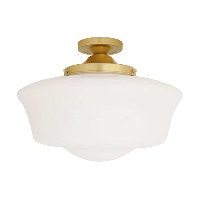 Mullan Lighting - MLCF03SATBRS - One Light Flush Mount - Schoolhouse - Satin Brass