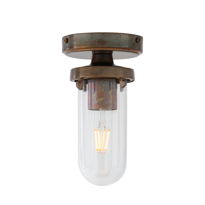 Mullan Lighting - MLCF102ANTBRSCL - One Light Flush Mount - Oregon-B - Antique Brass